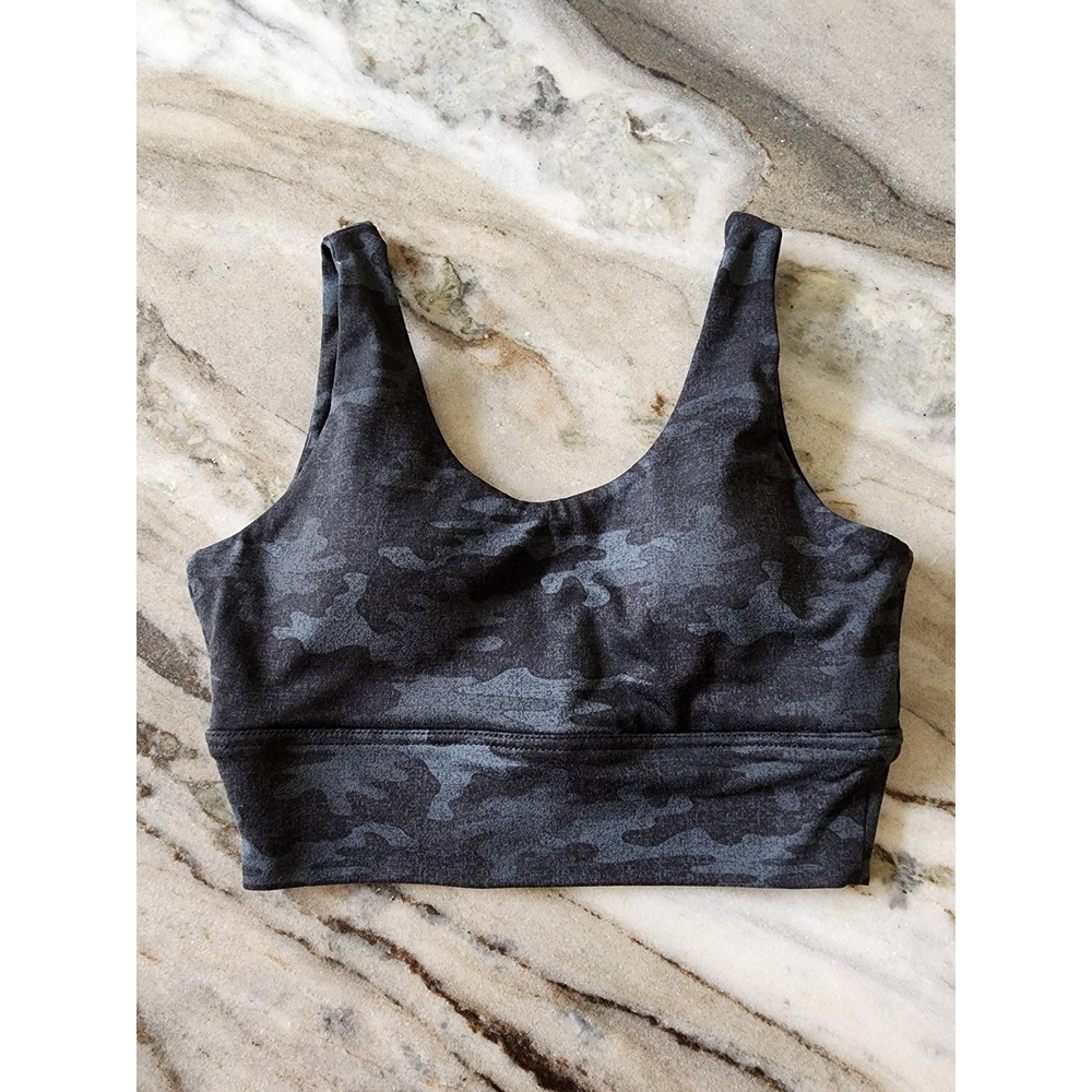 Soybu‎ Womens Small Black Gray Camo Sports Bra Tank Yoga Activewear